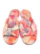 Schutz Leather Printed Slides