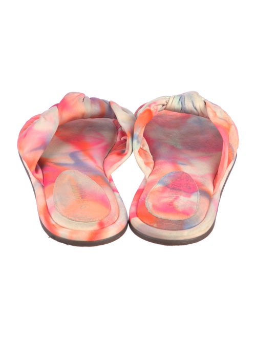 Schutz Leather Printed Slides