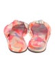 Schutz Leather Printed Slides