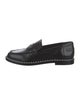 Schutz Leather Whipstitch Trim Loafers