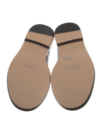 Schutz Leather Whipstitch Trim Loafers