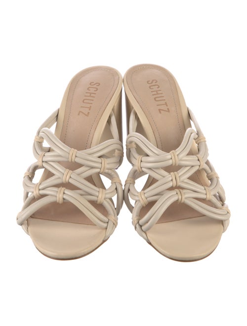 Schutz Leather Slides