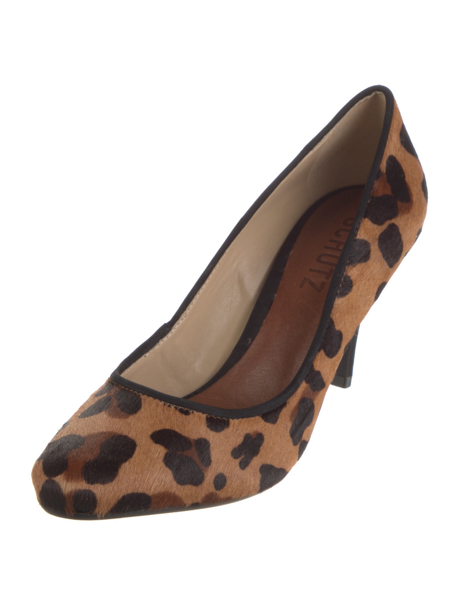 Schutz Ponyhair Animal Print Pumps