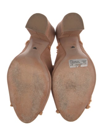 Schutz Suede Raw-Edge Trim Mules