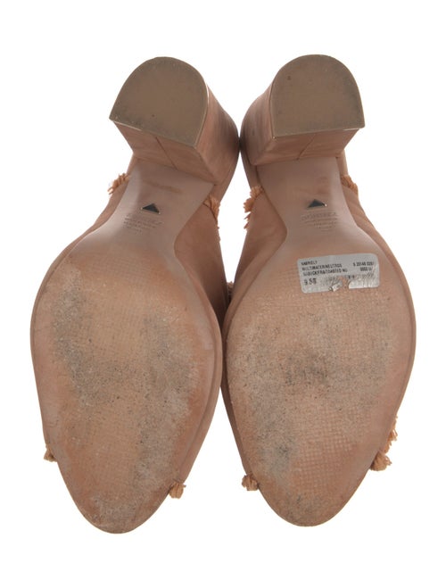 Schutz Suede Raw-Edge Trim Mules