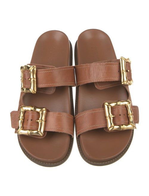 Schutz Leather Slides