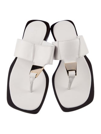 Schutz Leather Slides