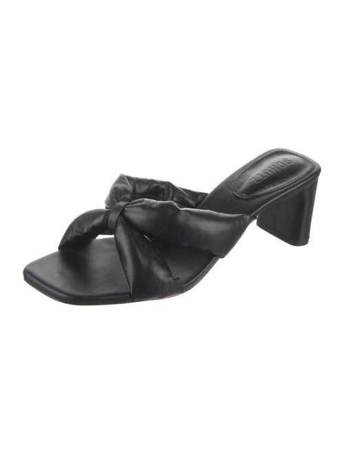 Schutz Leather Slides