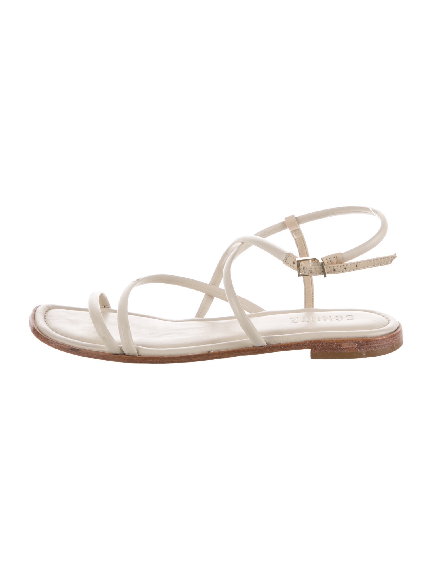 Schutz Leather Slingback Sandals