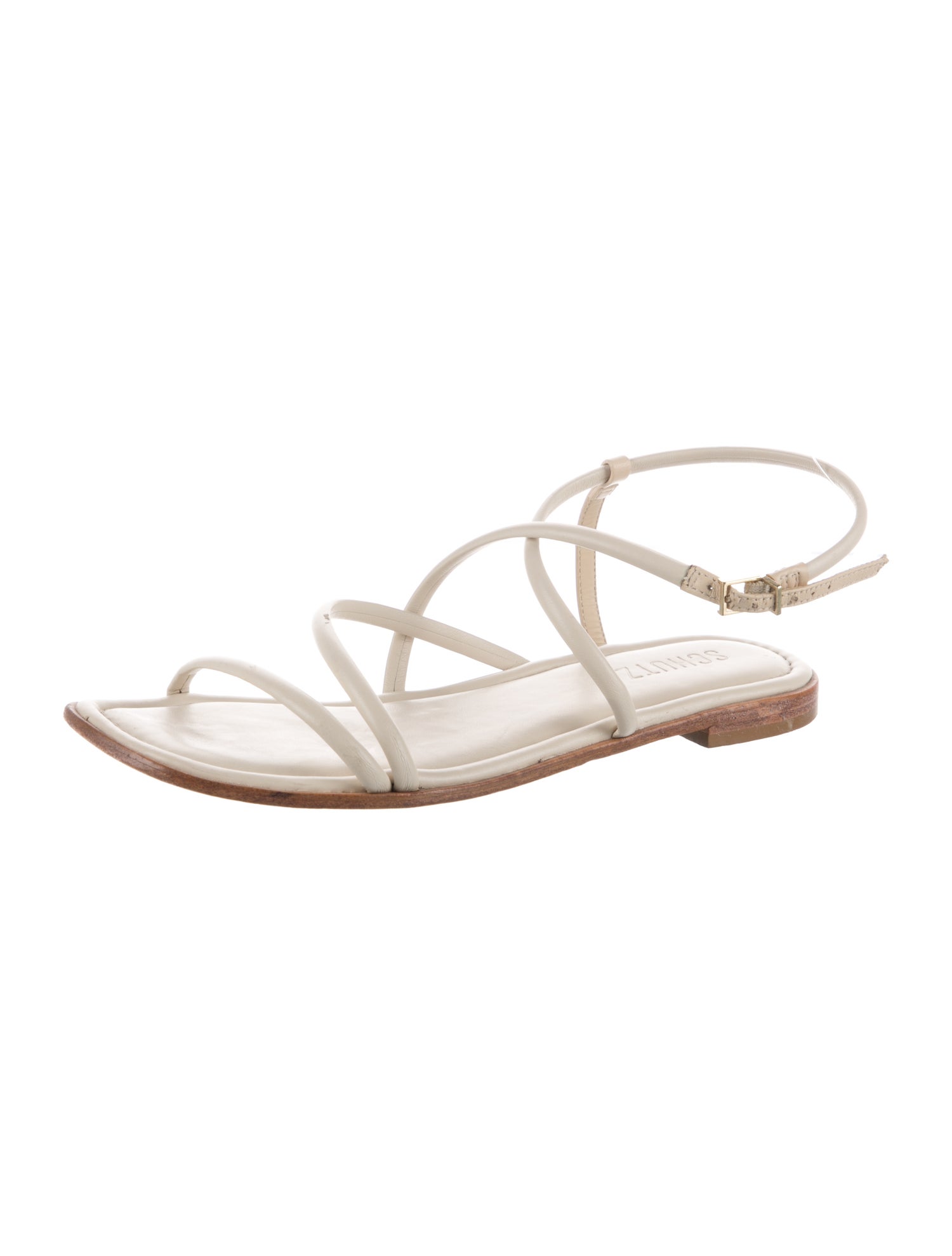 Schutz Leather Slingback Sandals