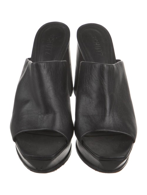 Schutz Leather Slides