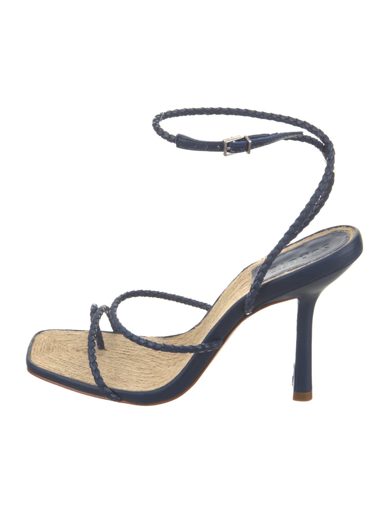 Schutz Leather Braided Accents Sandals