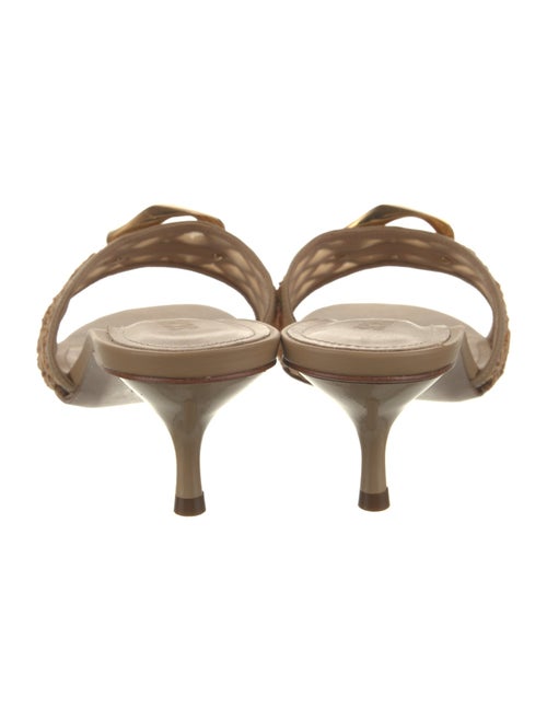 Schutz Raffia Mesh Accents Slides