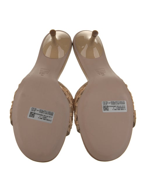 Schutz Raffia Mesh Accents Slides