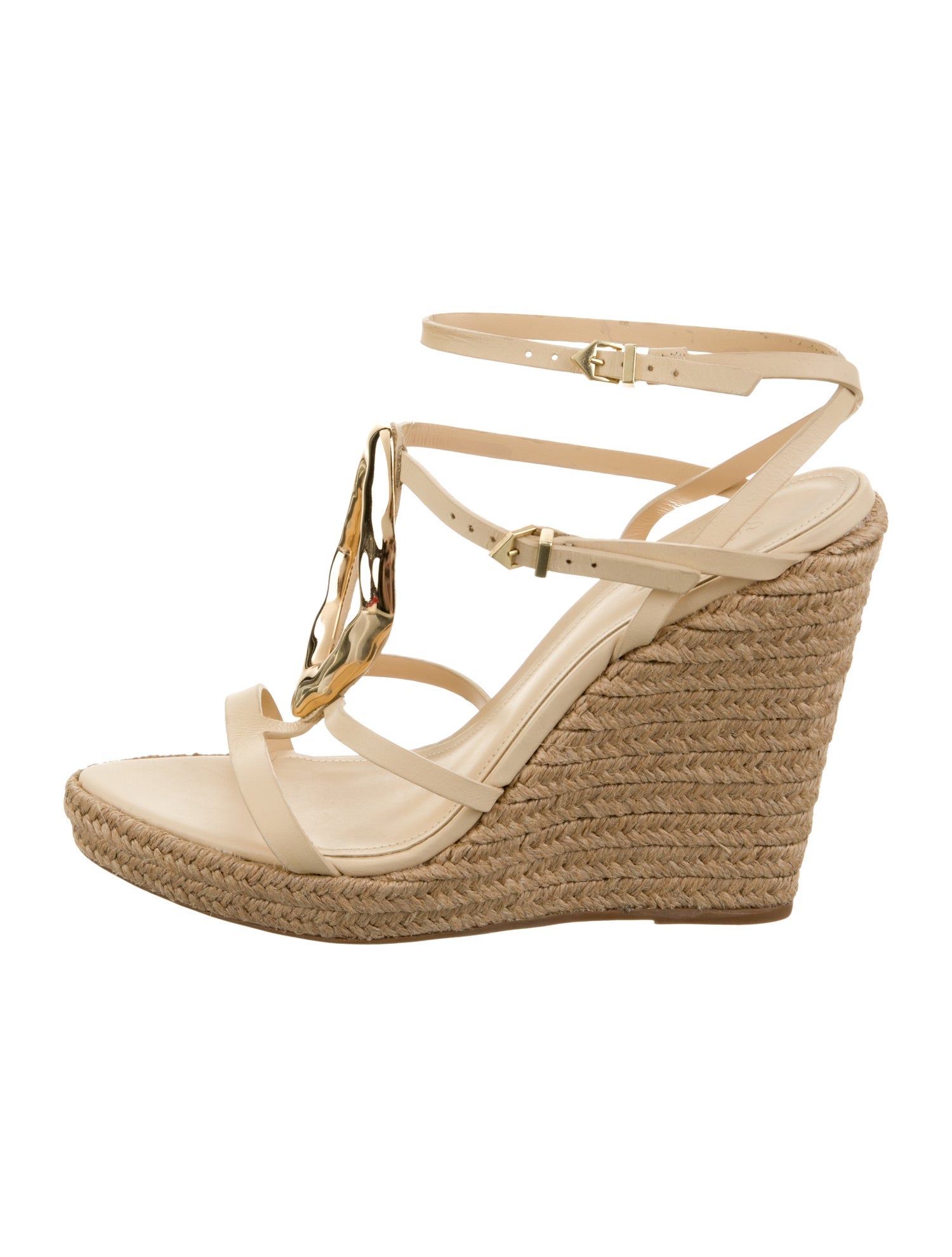 Schutz Leather Braided Accents Espadrilles