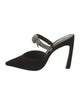 Schutz Suede Crystal Embellishments Mules
