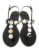 Schutz Leather T-Strap Sandals