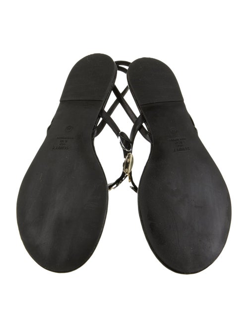 Schutz Leather T-Strap Sandals