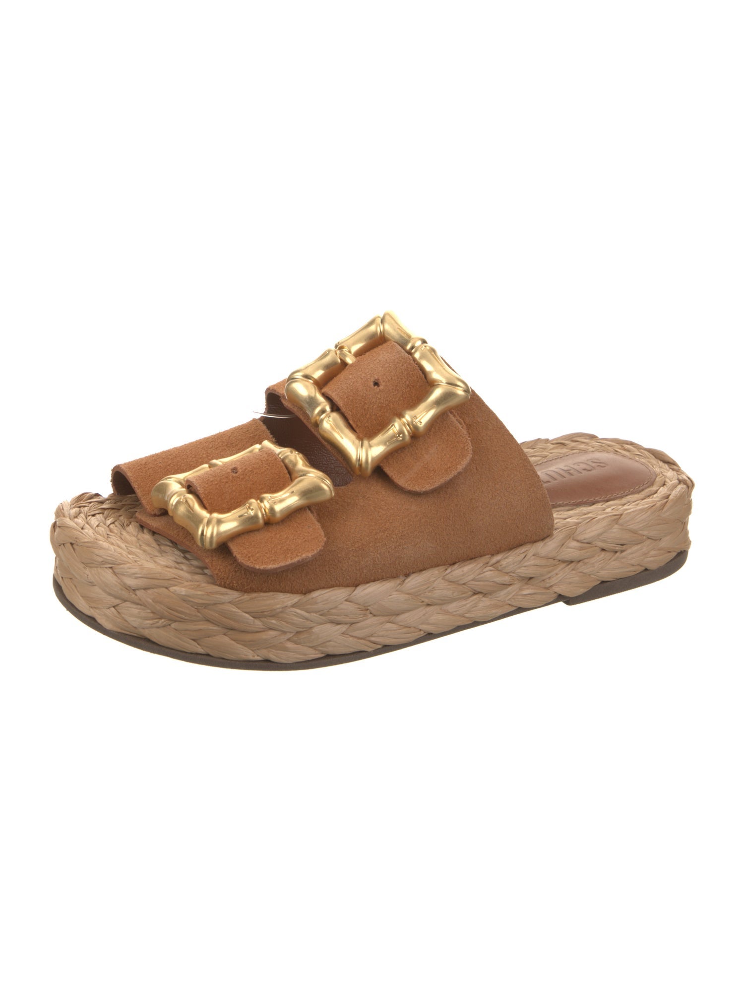 Schutz Suede Braided Accents Espadrilles