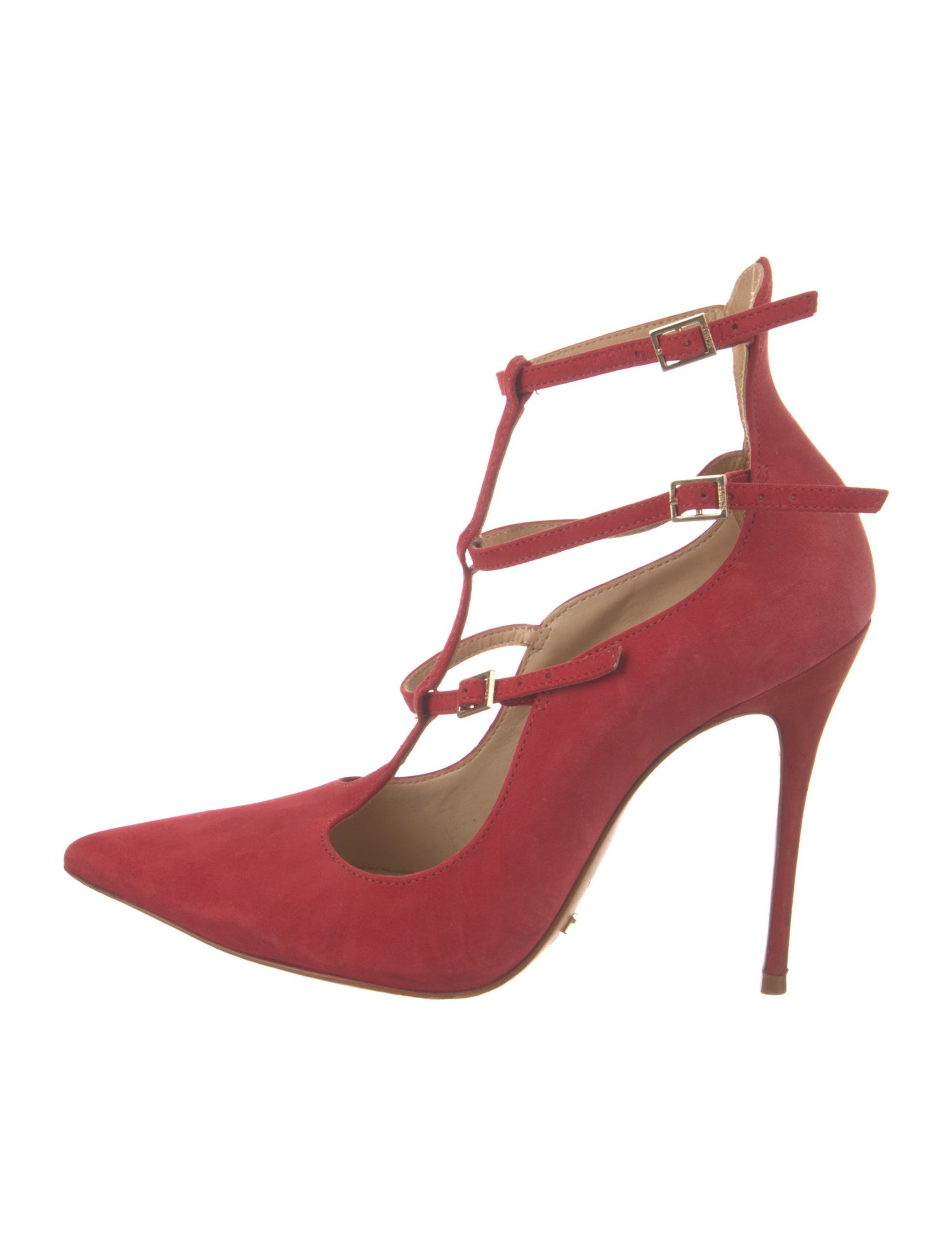 Schutz Suede T-Strap Pumps