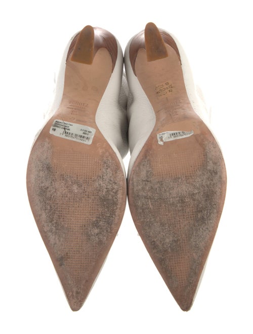 Schutz Leather Colorblock Pattern Boots