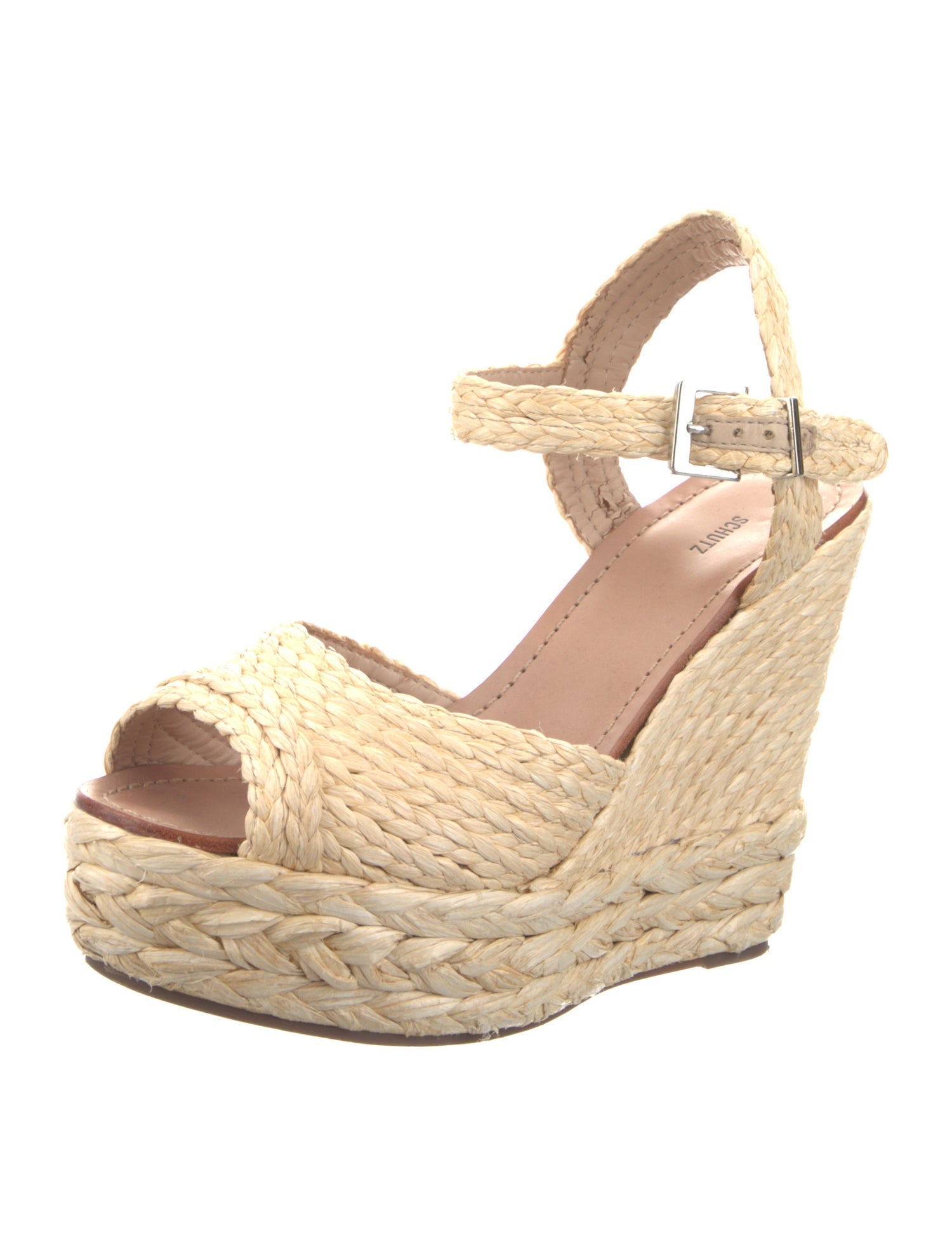 Schutz Straw Espadrilles
