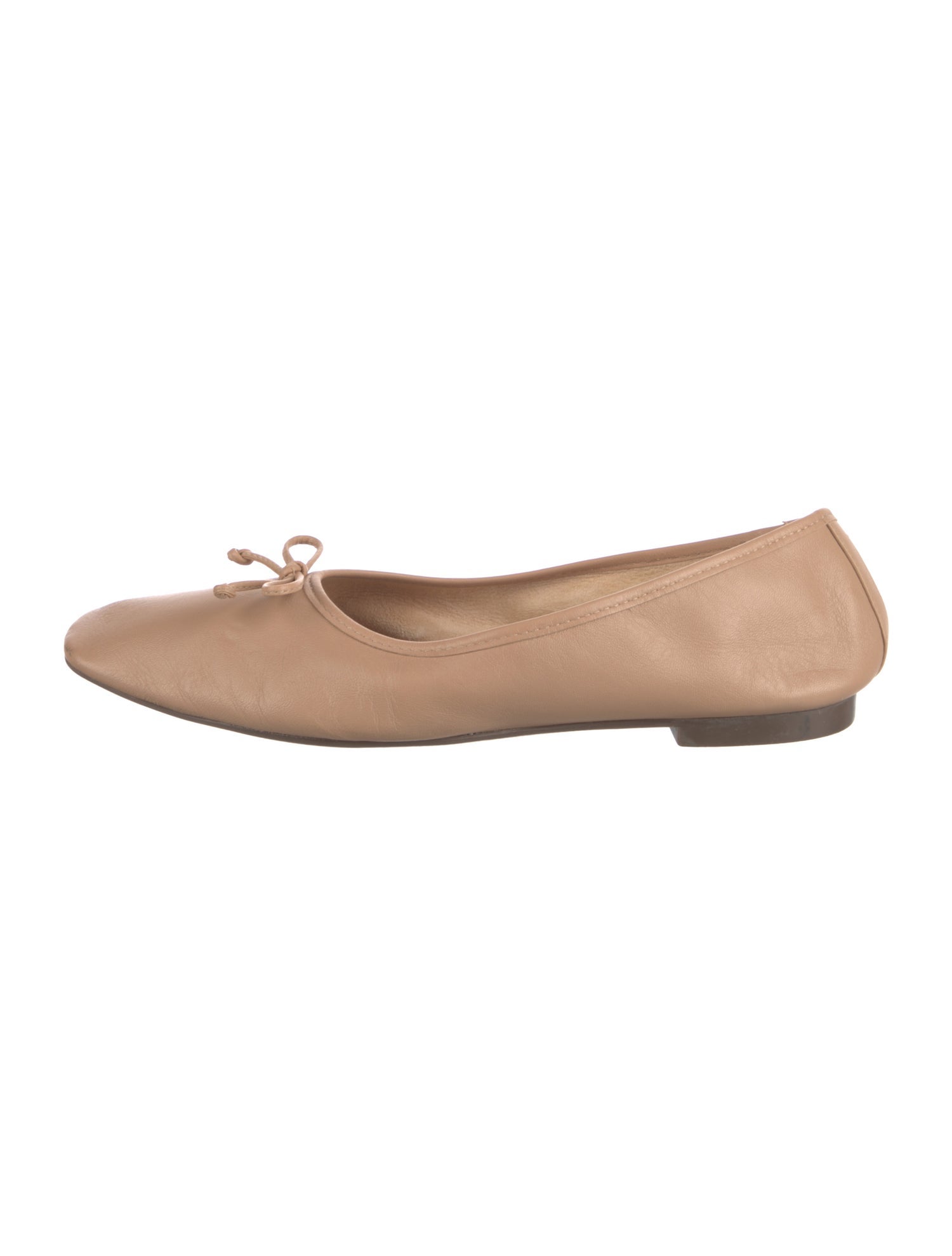 Schutz Leather Bow Accents Ballet Flats