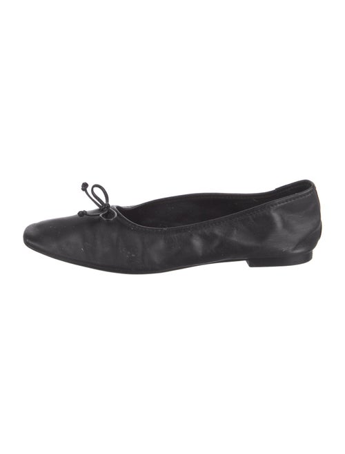 Schutz Leather Bow Accents Flats