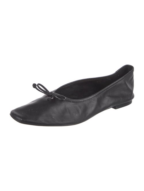 Schutz Leather Bow Accents Flats
