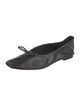 Schutz Leather Bow Accents Flats