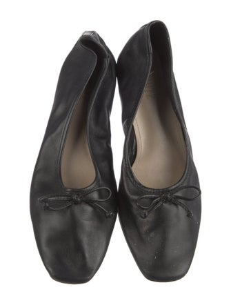 Schutz Leather Bow Accents Flats