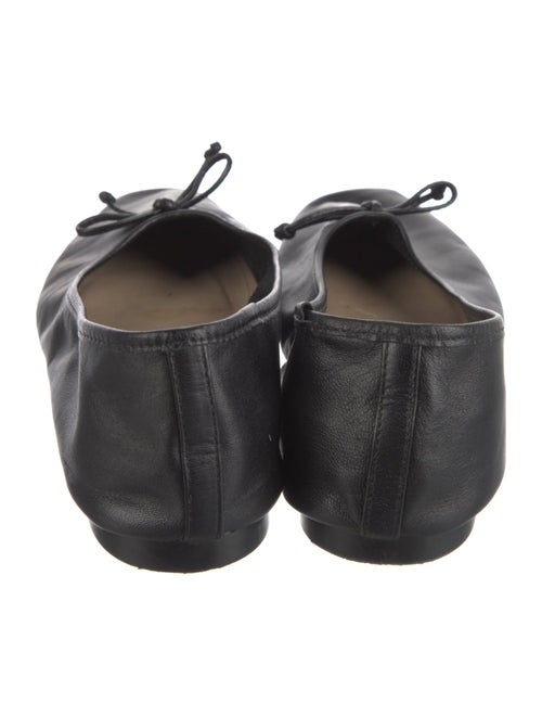 Schutz Leather Bow Accents Flats