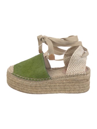 Schutz Ponyhair Colorblock Pattern Mules