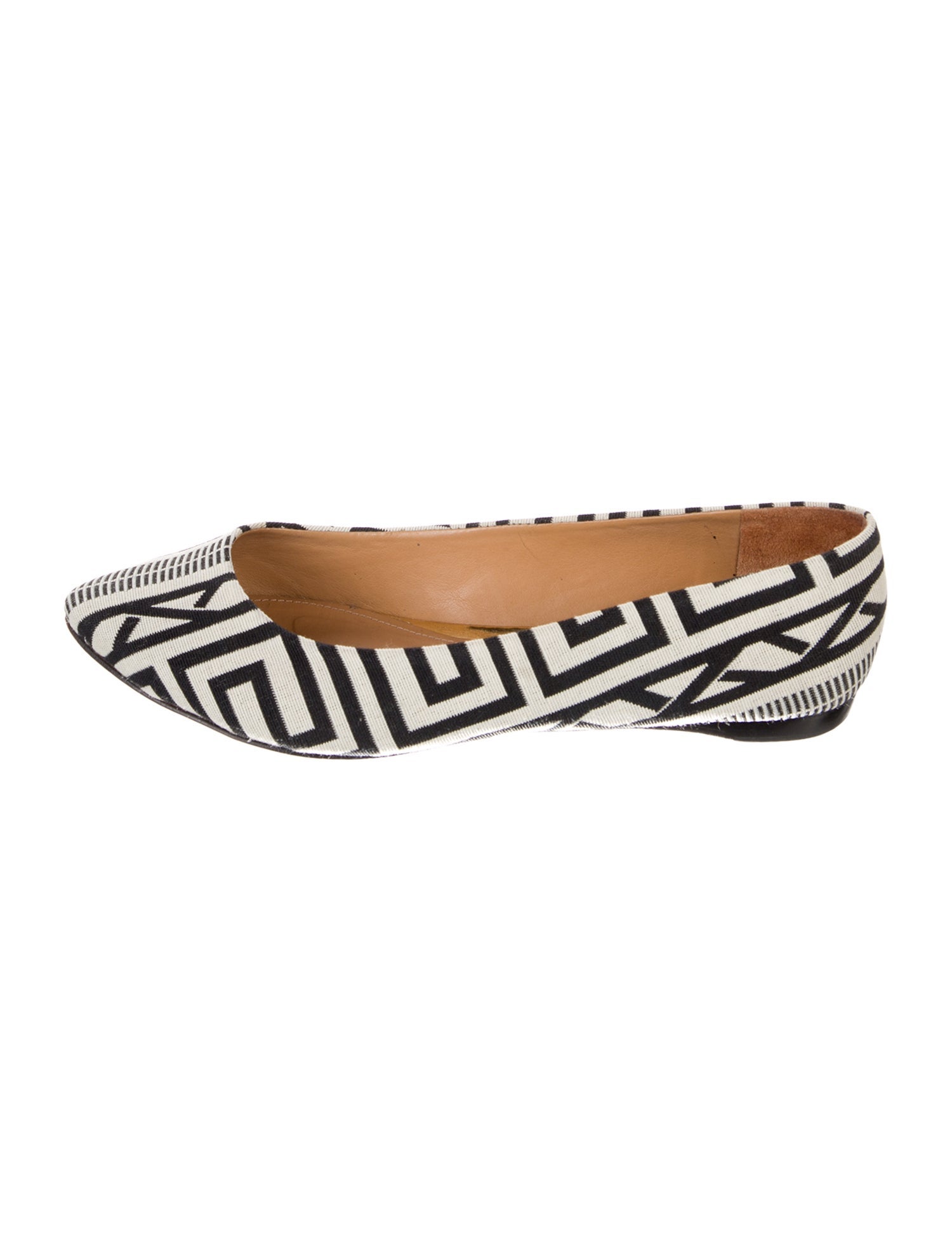 Schutz Canvas Printed Ballet Flats