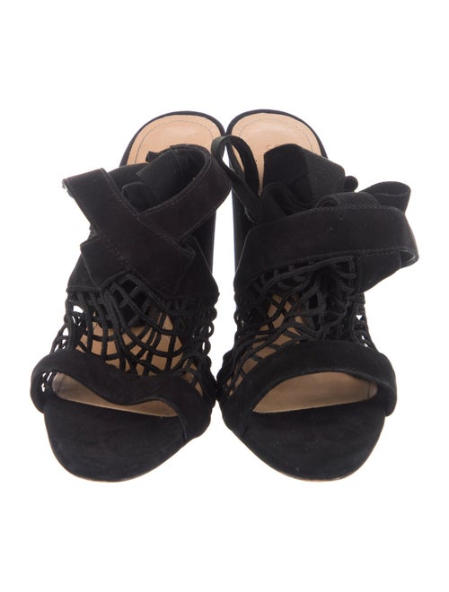 Schutz Suede Cutout Accent Slingback Sandals