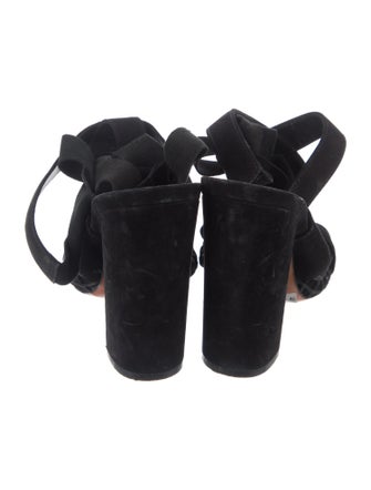 Schutz Suede Cutout Accent Slingback Sandals