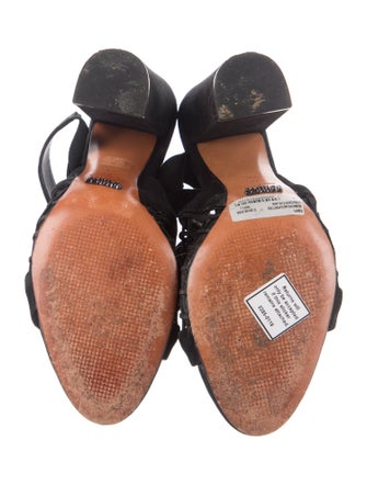 Schutz Suede Cutout Accent Slingback Sandals