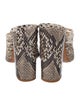 Schutz Python Printed Mules