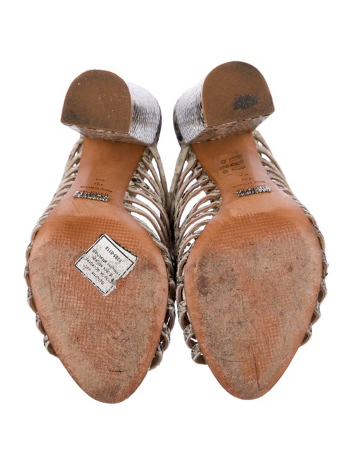 Schutz Python Printed Mules