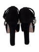 Schutz Suede Crystal Embellishments Sandals