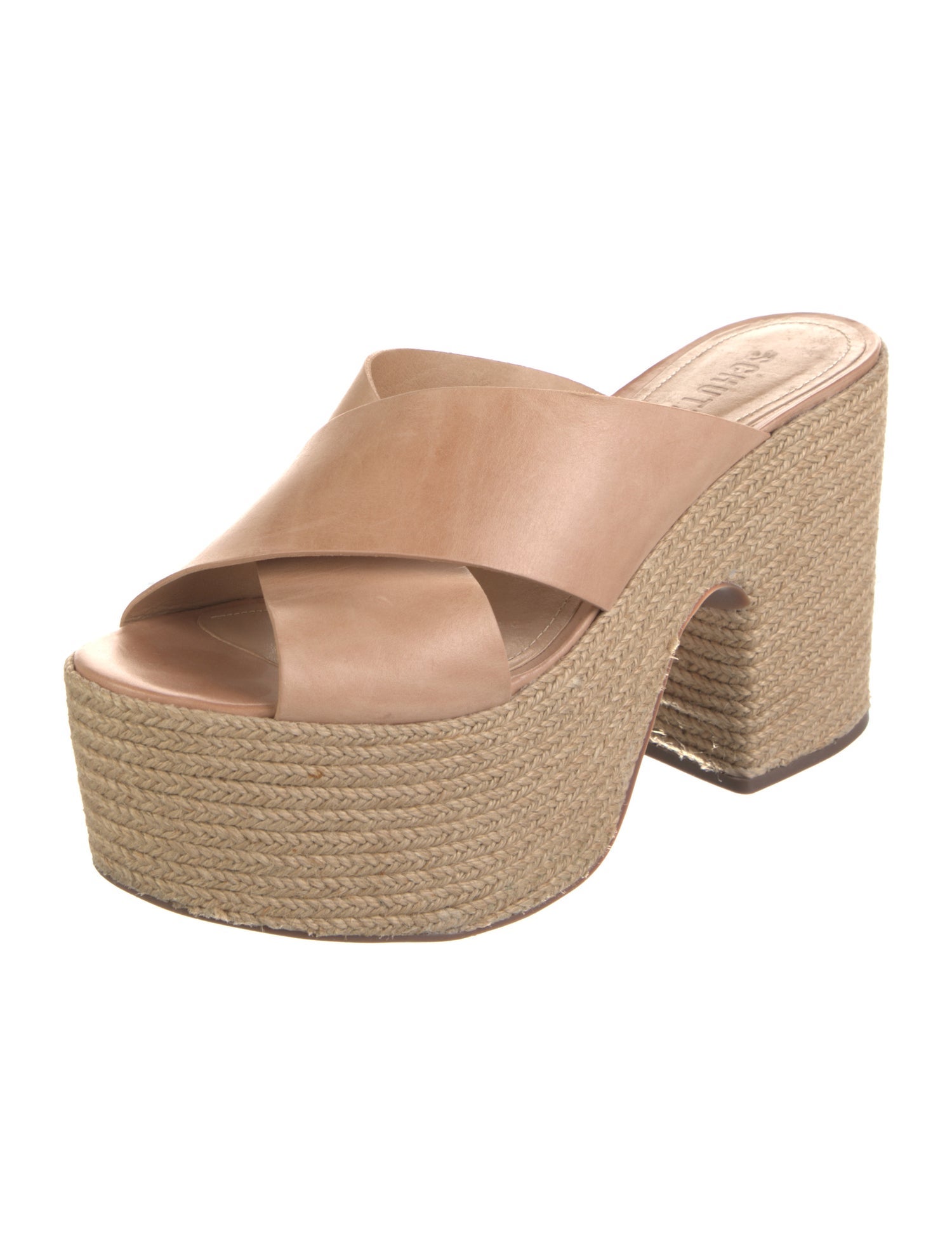 Schutz Leather Slides