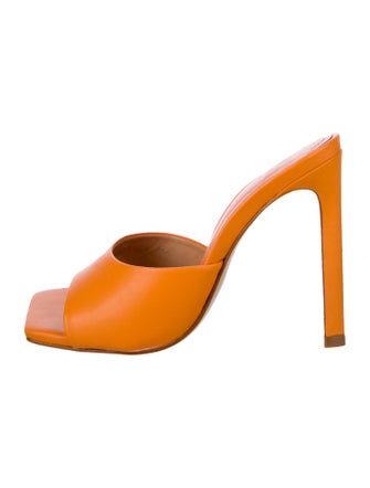 Schutz Leather Slides