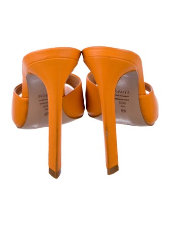 Schutz Leather Slides