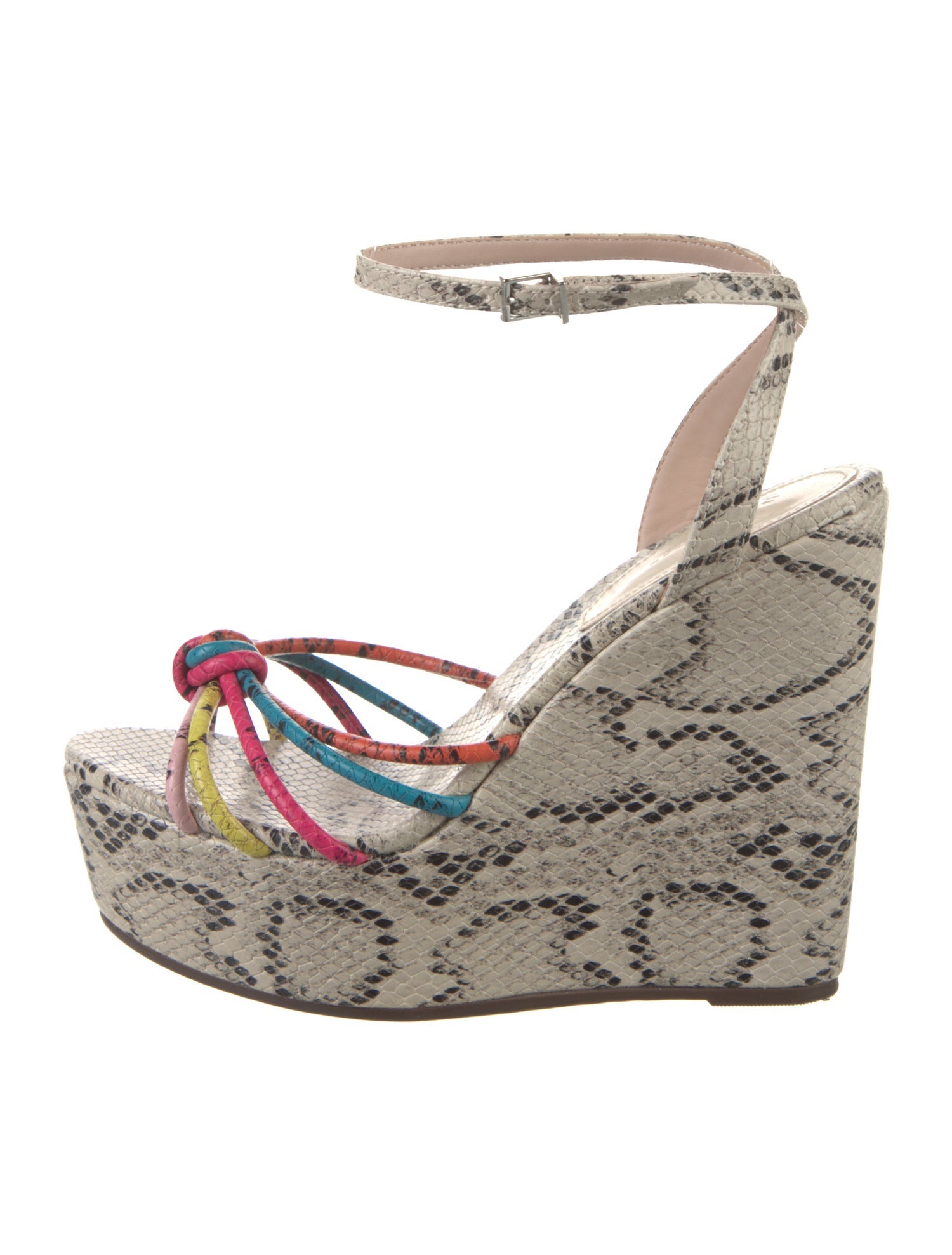 Schutz Leather Animal Print Espadrilles