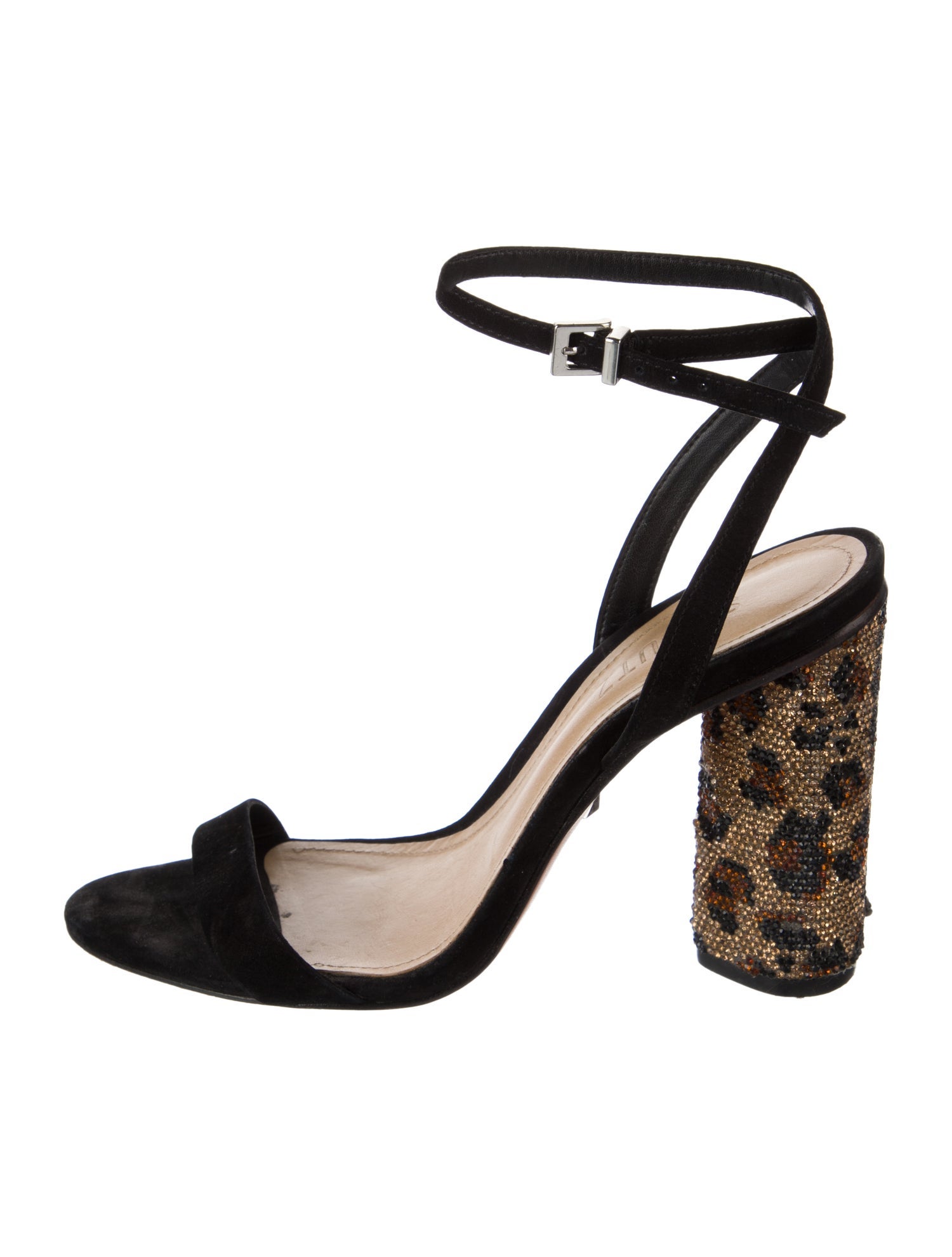 Schutz Suede Studded Accents Sandals