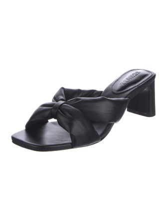 Schutz Leather Slides