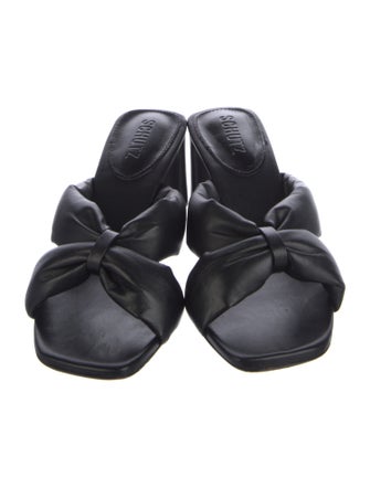 Schutz Leather Slides