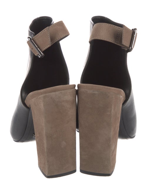 Schutz Leather Colorblock Pattern Slingback Pumps