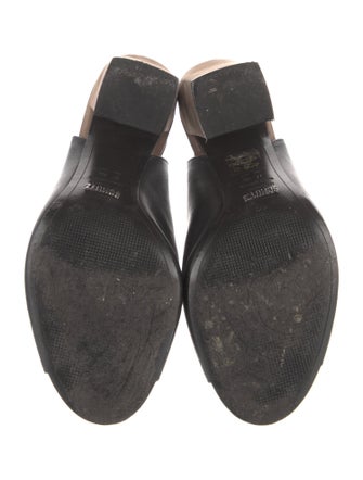 Schutz Leather Colorblock Pattern Slingback Pumps