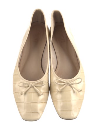 Schutz Embossed Leather Ballet Flats